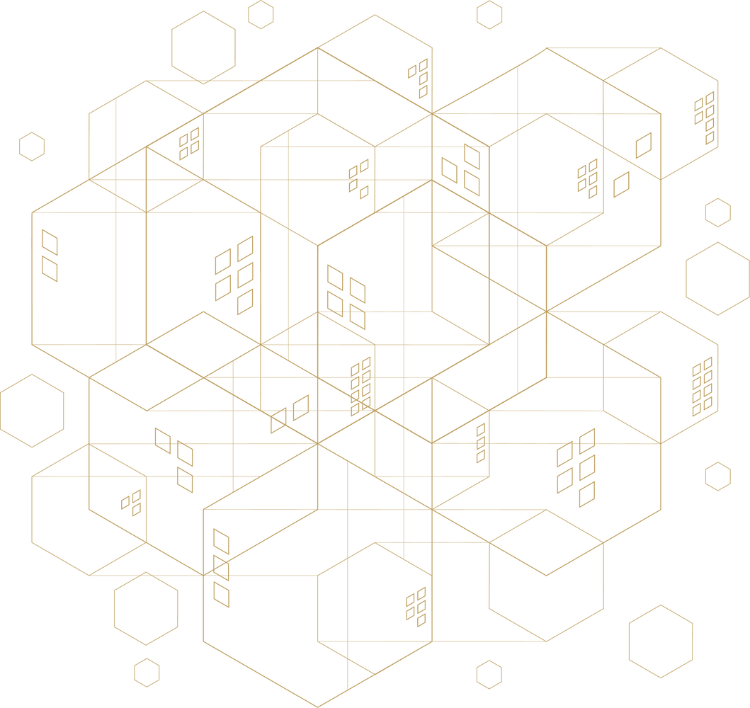 Abstract Digital Hexagons